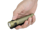 Baton Ultra held in hand showing compact palm-sized dimensions