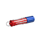 Olight I3E Flashlight in US Flag Red and Blue with Keychain for Everyday Carry