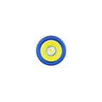 Olight Blue I3E Flashlight Head On View with LED Light for Everyday Carry