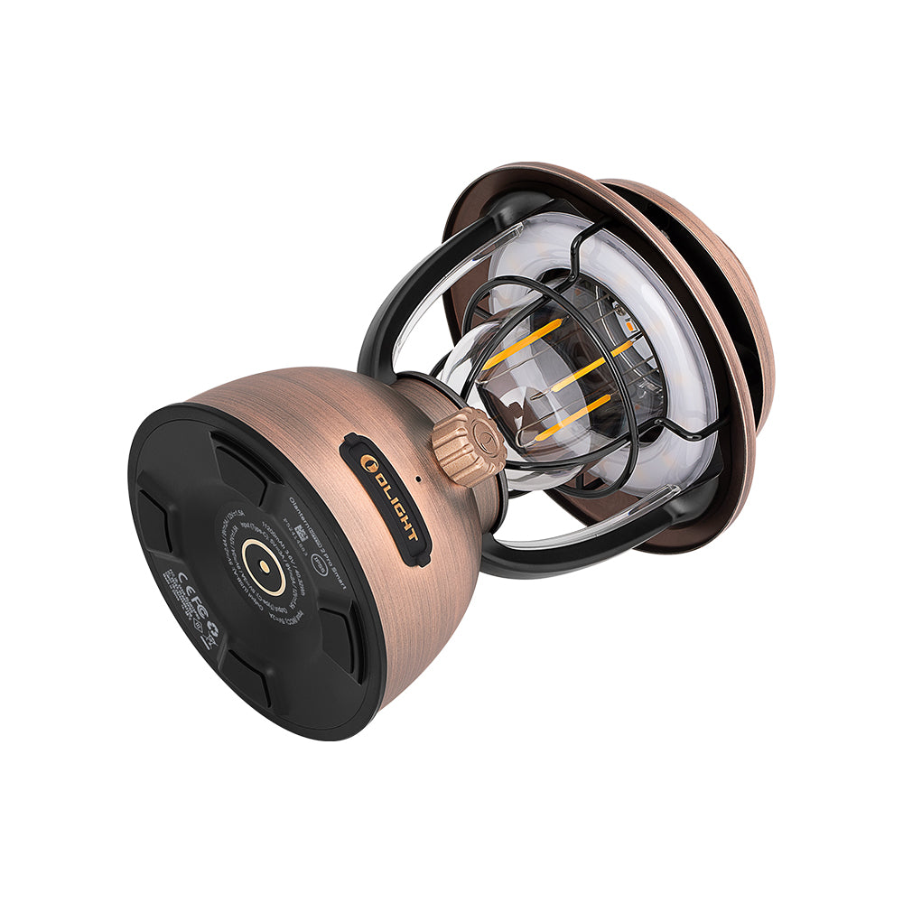 Olight Copper Olantern Classic 2 Pro Bottom View, Retro Portable Lantern for Camping and Outdoor Lighting