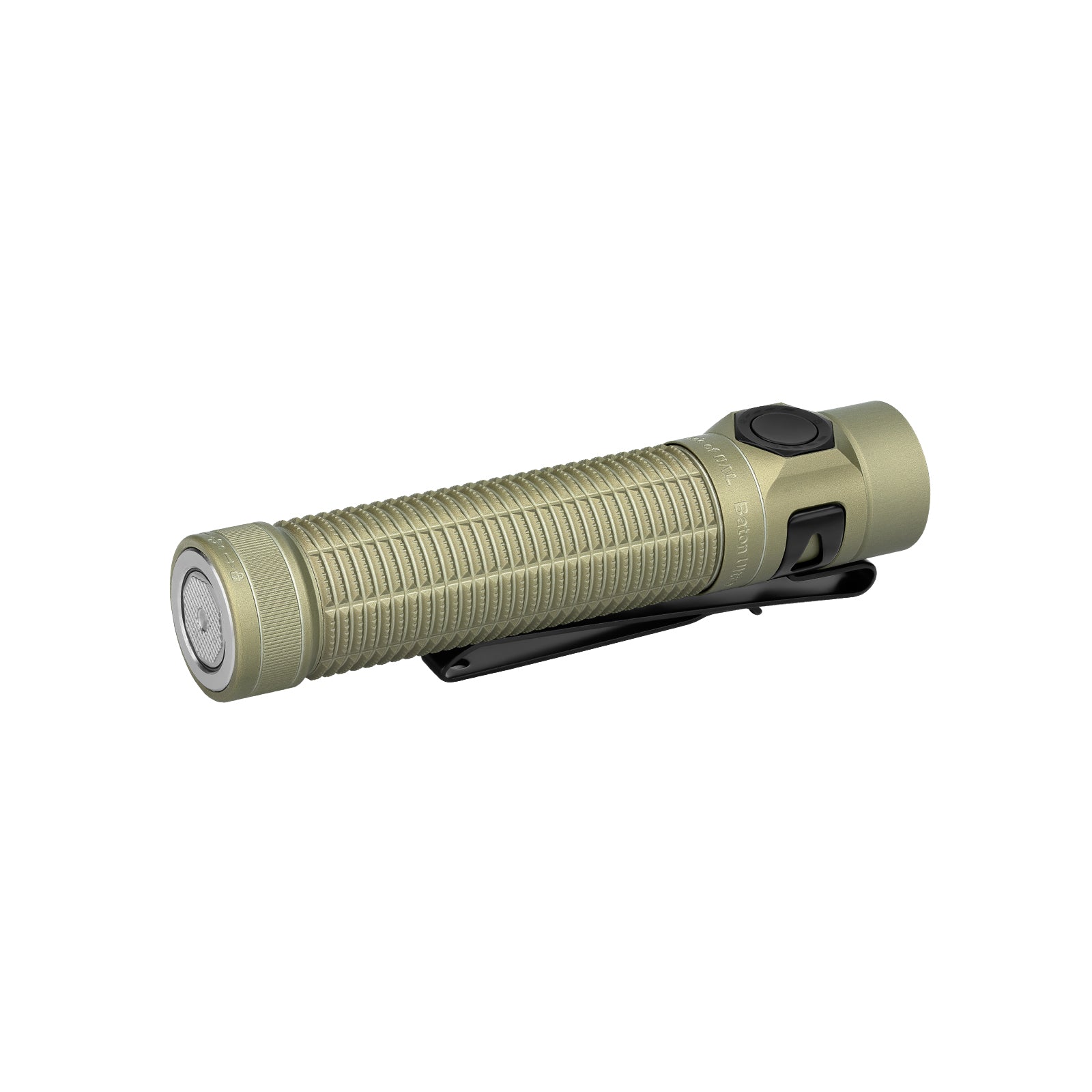 Olive Green Baton Ultra showing tail switch and hidden USB-C tailcap
