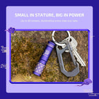 Olight Purple I3E Keychain Flashlight with pattern and keyring, 90 lumens for everyday carry and illumination