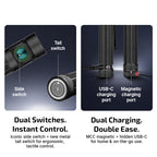 Olight Baton 4 Pro dual switches with USB-C and magnetic charging