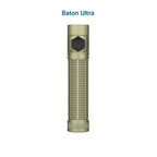 Olight Baton Ultra EDC flashlight in Olive Green standing upright