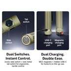 Baton Ultra dual switches: side switch for brightness and tactical tail switch